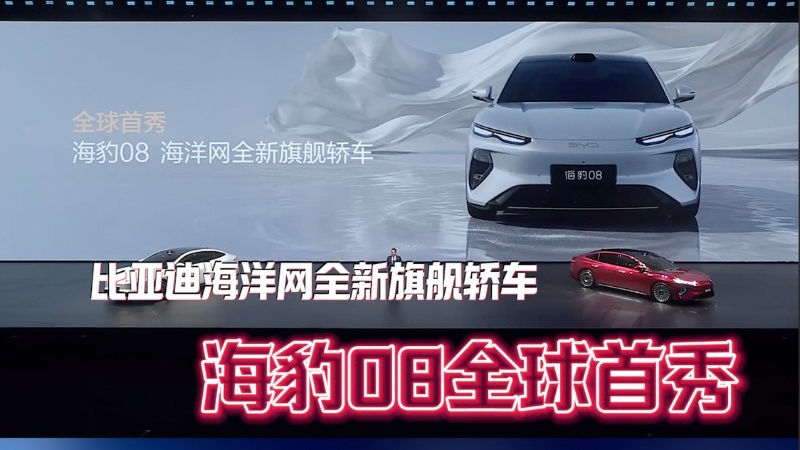 【视频】定位中大型轿车 二季度上市 比亚迪海豹08首秀